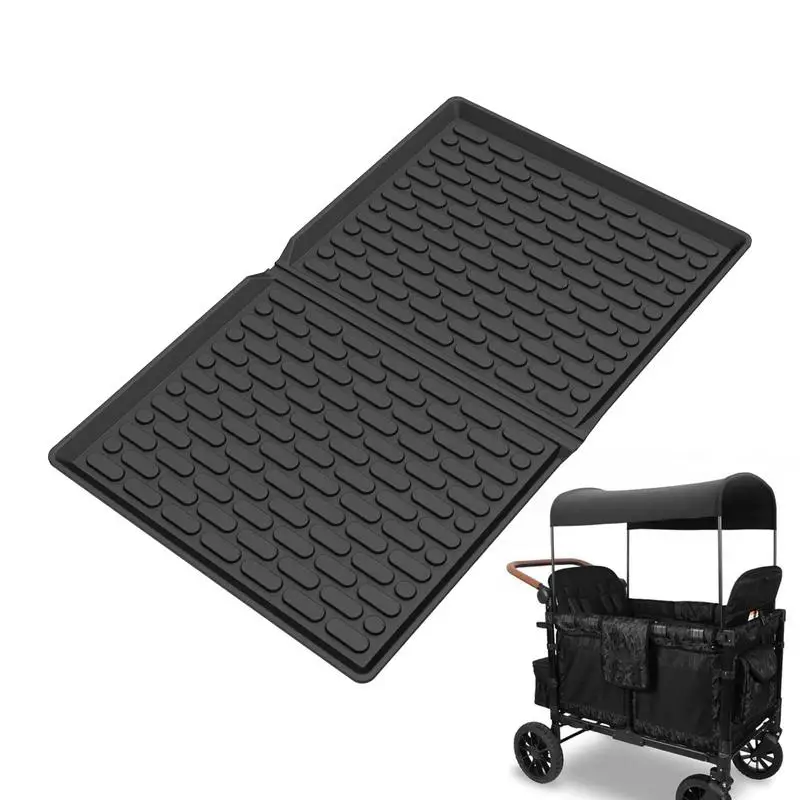 

Weather Mats Silicone TPE Mat For 2 Seater Stroller Folding Protective Floor Mat Stroller Cart Mat To Protect Stroller From Dirt