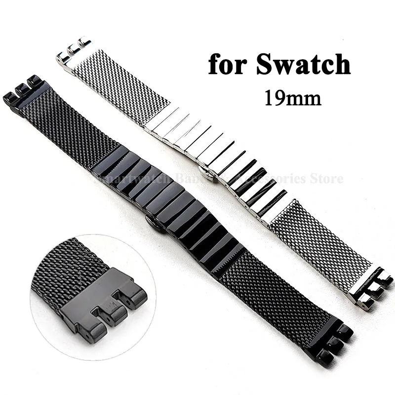 Ремешок из нержавеющей стали для часов Swatch YCS 443G, сменный Браслет, металлический ремешок с застежкой-бабочкой, аксессуары, 19 мм
Ремешок из нержавеющей стали для часов Swatch YCS 443G, сменный Браслет, металлический ремешок с застежкой-бабочкой, аксессуары, 19 мм