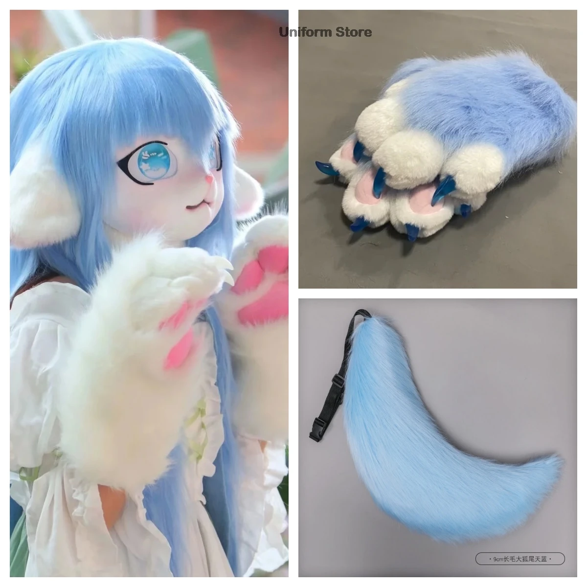 

Fursuit Kigurumi Headsets Furry Cosplay Rubbit Doll Cat costumes Animal Heads Wearable Kig Headsets Tail Animal Costume