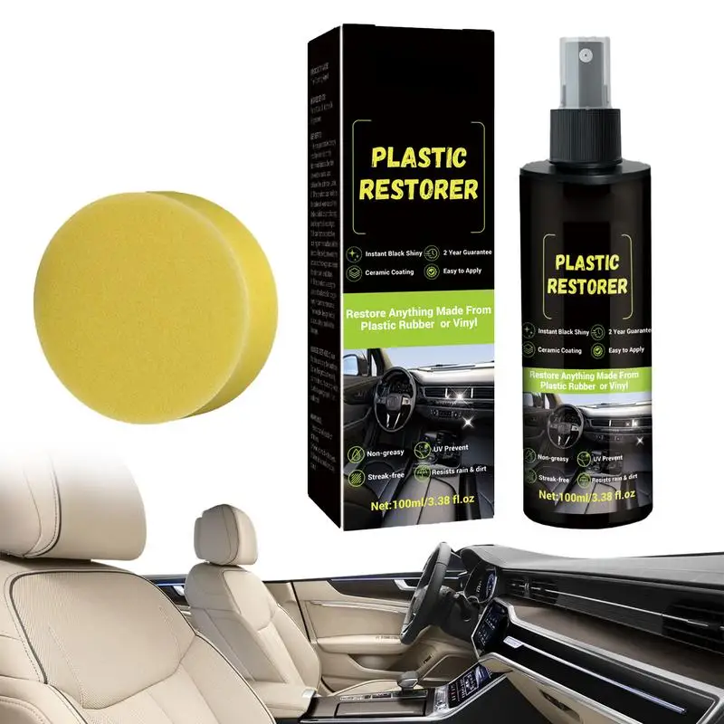Car Restoration Liquid 100ml Trim Spray Restorer Ceramic Trim Coating Exterior Interior Revitalizing Auto Detailing Supplies
Car Restoration Liquid 100ml Trim Spray Restorer Ceramic Trim Coating Exterior Interior Revitalizing Auto Detailing Supplies