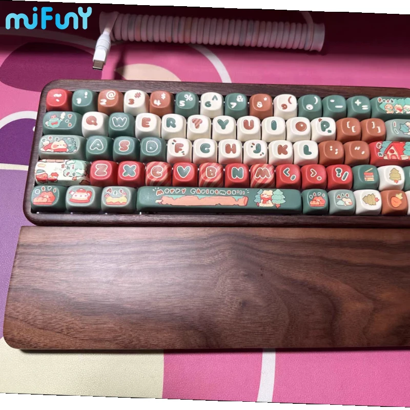 

MiFuny Sky 64 Pro Keyboard Wrist Rest Original Walnut Wood Hand Rest Customizable Ergonomic for 64 Keys Mechanical Keyboards