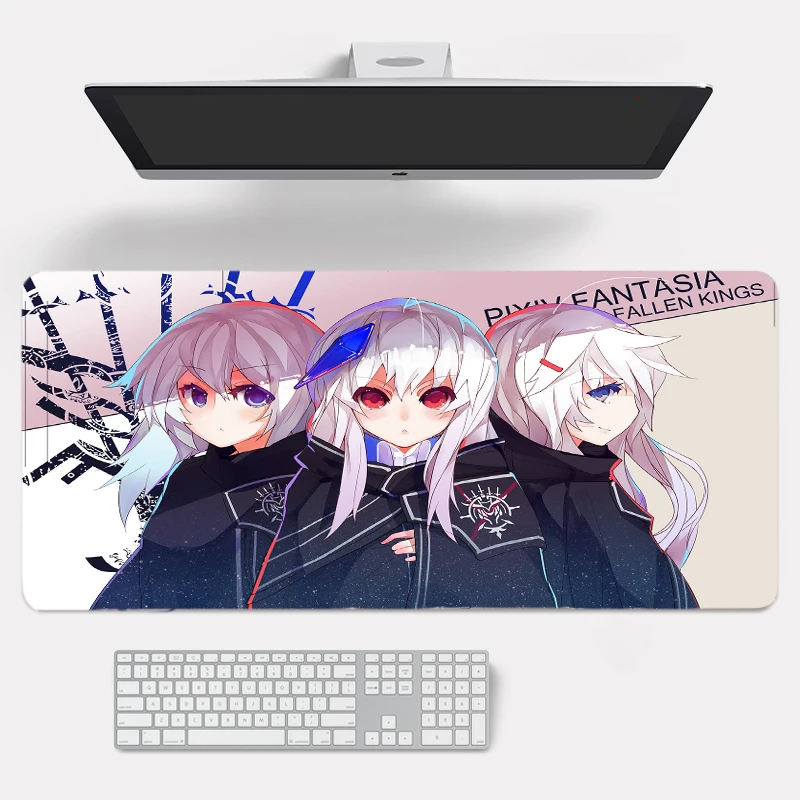 

Triplet sisters secondary large mouse mats gamer personalized fashion keyboard accessories computer rubber non-slip desk pad