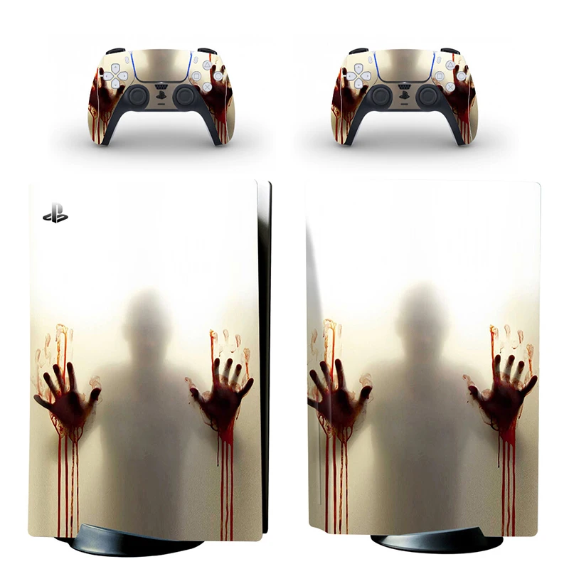 

The Walking Dead Skin Sticker Decal Cover for PS5 Standard Disc Skin Vinyl for PlayStation 5 Console and 2 Controllers PS5 Disk