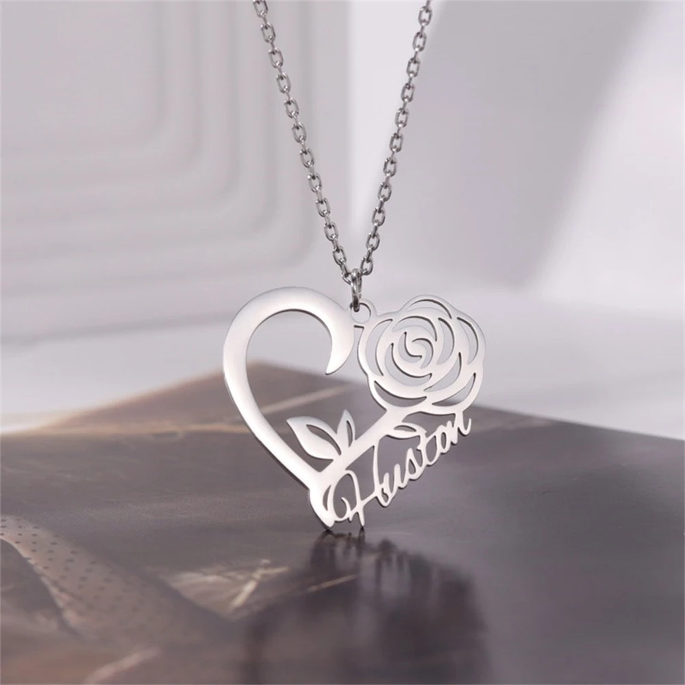 Custom Rose Flower Pendant Necklaces For Women Girl Stainless Steel Fashion Jewelry Collier Personalized Gift Ideas
Custom Rose Flower Pendant Necklaces For Women Girl Stainless Steel Fashion Jewelry Collier Personalized Gift Ideas