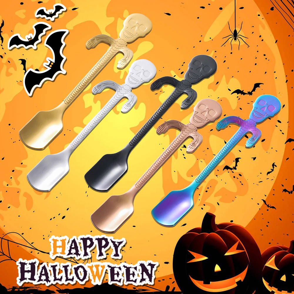 Mini Coffee Spoon 304 Stainless Steel Teaspoon Dessert Silverware Spoon Skeleton Handle Halloween Tea Spoon Fruit Spoon Home Bar
Mini Coffee Spoon 304 Stainless Steel Teaspoon Dessert Silverware Spoon Skeleton Handle Halloween Tea Spoon Fruit Spoon Home Bar