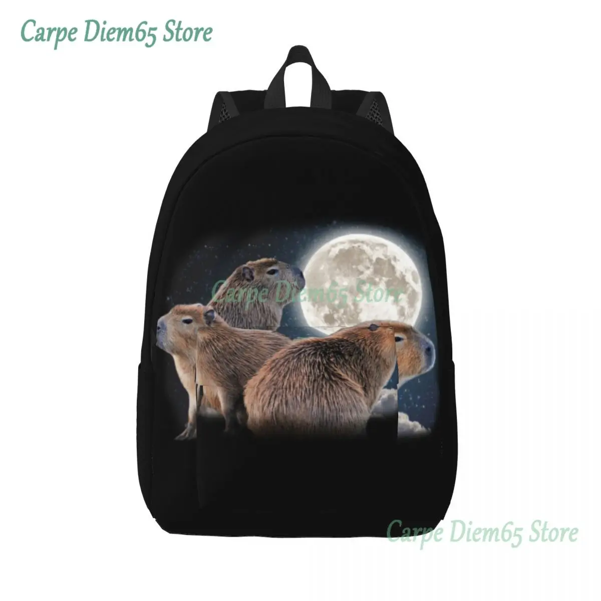 Customized Three Capybaras And Moon Canvas Backpacks Men Women Fashion Bookbag for School College Funny Capybara Bags
Customized Three Capybaras And Moon Canvas Backpacks Men Women Fashion Bookbag for School College Funny Capybara Bags