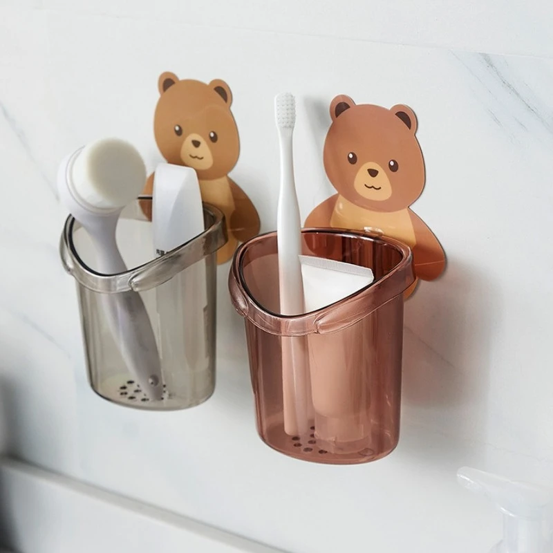 Bear Cup Toothbrush Holder Drainage Storage Wall Mounted Shelf Toothbrush Toothpaste Holder Bathroom Accessories
Bear Cup Toothbrush Holder Drainage Storage Wall Mounted Shelf Toothbrush Toothpaste Holder Bathroom Accessories