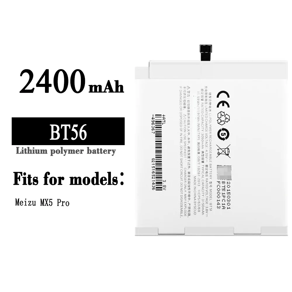 3050mAh BT56 Replacement Battery For Meizu MX5 Pro / Pro 5 Pro5 M5776 BT 56 BT-56 Batteries + Tools
3050mAh BT56 Replacement Battery For Meizu MX5 Pro / Pro 5 Pro5 M5776 BT 56 BT-56 Batteries + Tools