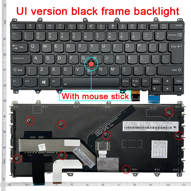 

SP/BR/FR/US For Lenovo Thinkpad Yoga 260 keyboard Backlit Yoga 370 X380 Yoga S1 2nd Genera 4TH 01HW575 01HW615 01HX100 01HW655