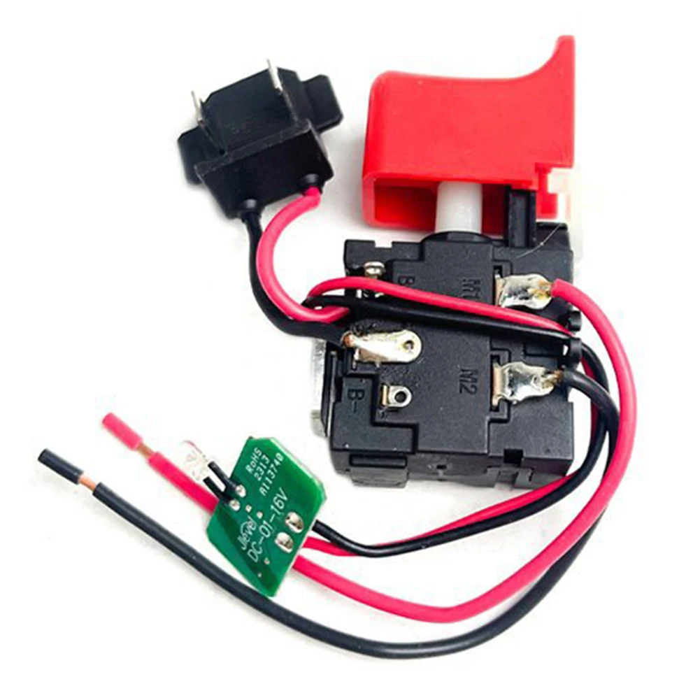 Триггерный переключатель для электродрели 29*60*27 мм 37 г черный + красный DCJZ1601 с функцией подсветки из пластика и металла
Триггерный переключатель для электродрели 29*60*27 мм 37 г черный + красный DCJZ1601 с функцией подсветки из пластика и металла