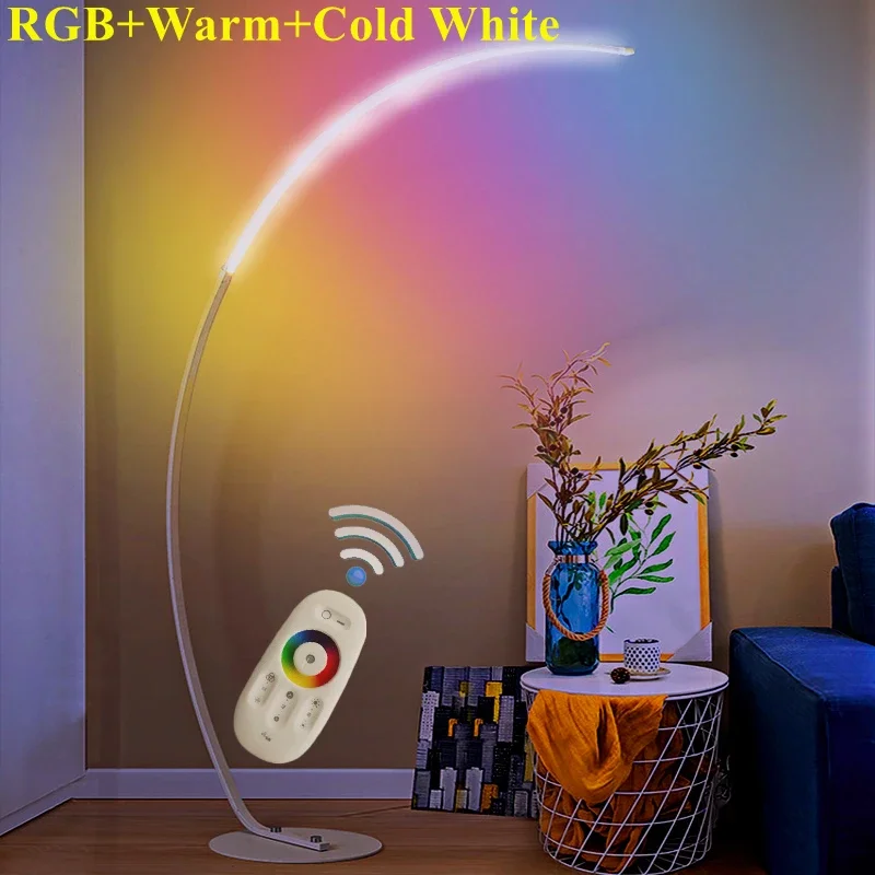 

Напольная Лампа для внутреннего освещения с регулируемой яркостью RGB CCT с дистанционным управлением, современная лампа для рыбалки, Напольная Лампа с настольным углом, напольные лампы для чтения