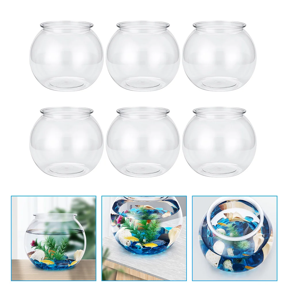 6 Pcs Fish Tank Round Desktop Household Tabletop Anti-falling Home Bowl Plastic Office
6 Pcs Fish Tank Round Desktop Household Tabletop Anti-falling Home Bowl Plastic Office