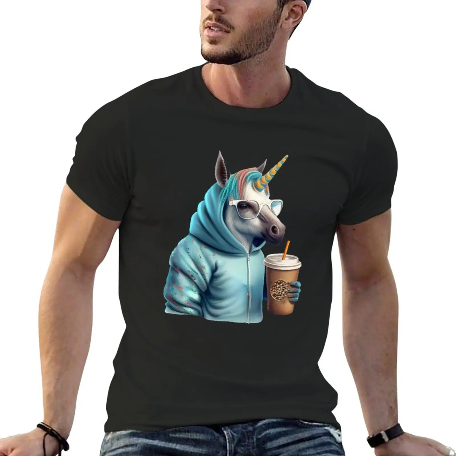 New A unicorn with a hoodie drinks a coffee. T-Shirt funny t shirts man clothes mens graphic t-shirts anime
New A unicorn with a hoodie drinks a coffee. T-Shirt funny t shirts man clothes mens graphic t-shirts anime
