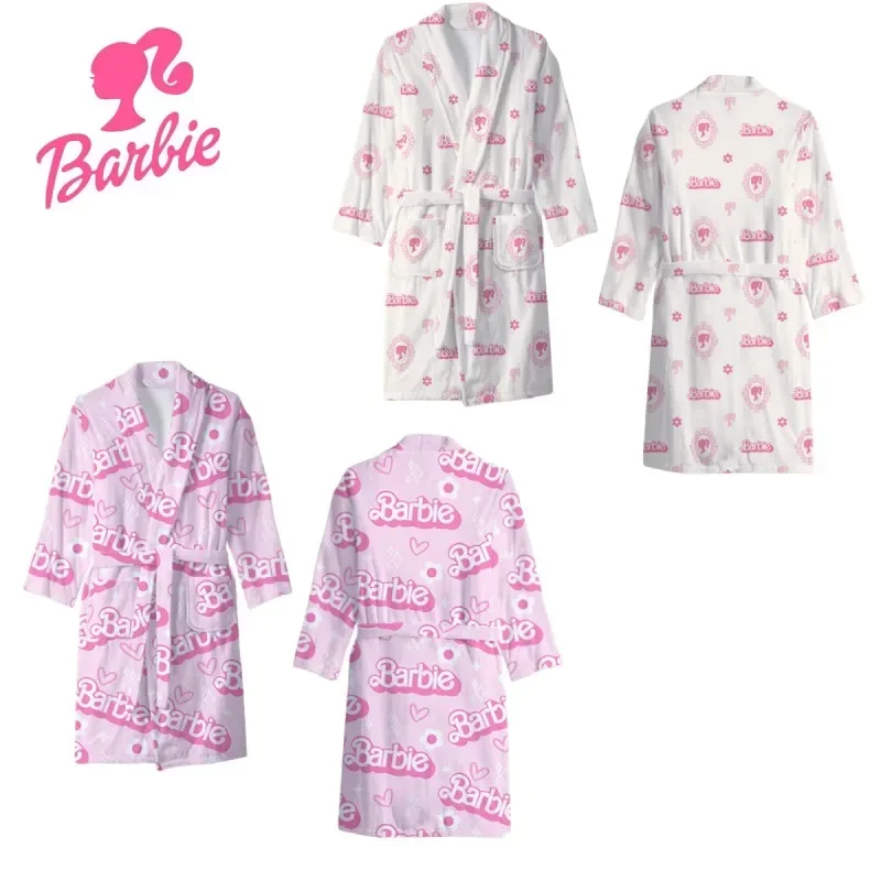 Anime Barbie Nightgown Cartoon Women's Printed Comfortable Long Sleeve Home Clothing Girls Breathable Warm Flannel Pajamas Gift 
Anime Barbie Nightgown Cartoon Women's Printed Comfortable Long Sleeve Home Clothing Girls Breathable Warm Flannel Pajamas Gift