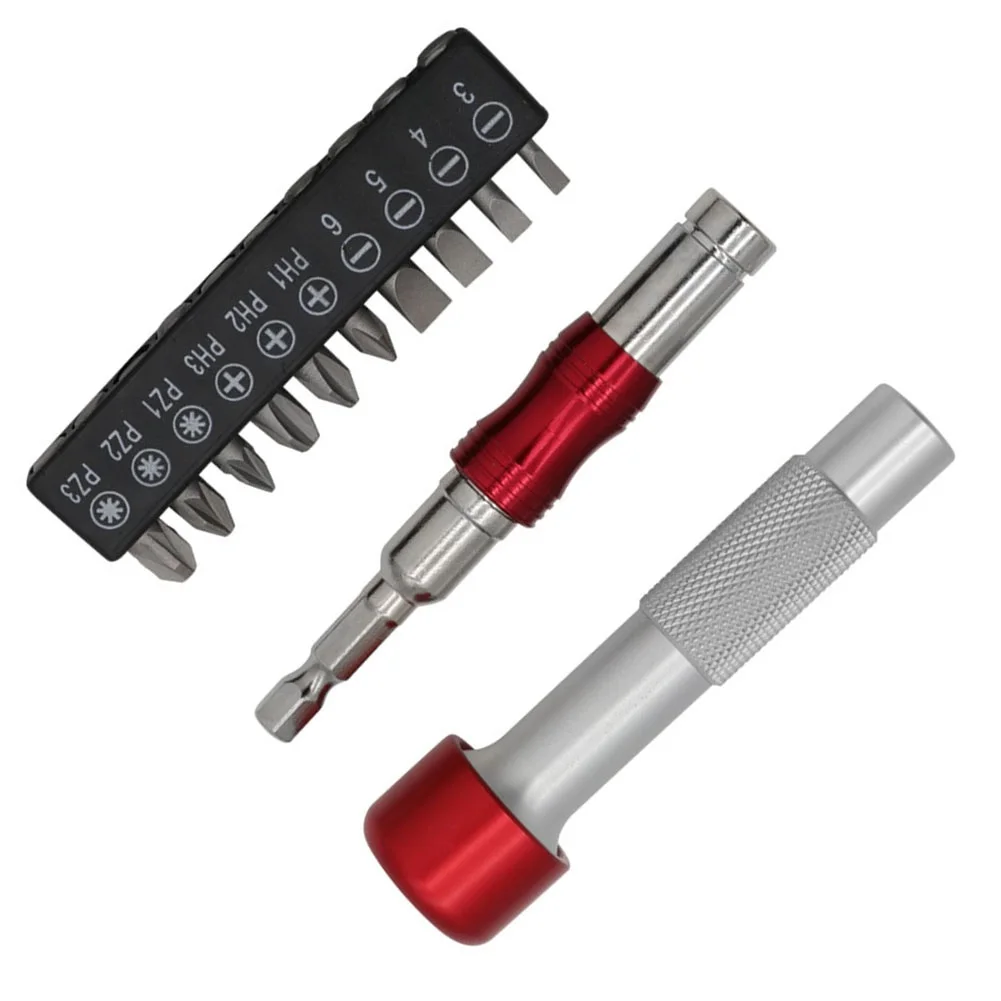 Adapter Screwdriver Bit 1/4 Hex Handle 12pcs Bit Holder For Machine Car Repair Hand Tools Magnetic Non-slip Durable
Adapter Screwdriver Bit 1/4 Hex Handle 12pcs Bit Holder For Machine Car Repair Hand Tools Magnetic Non-slip Durable