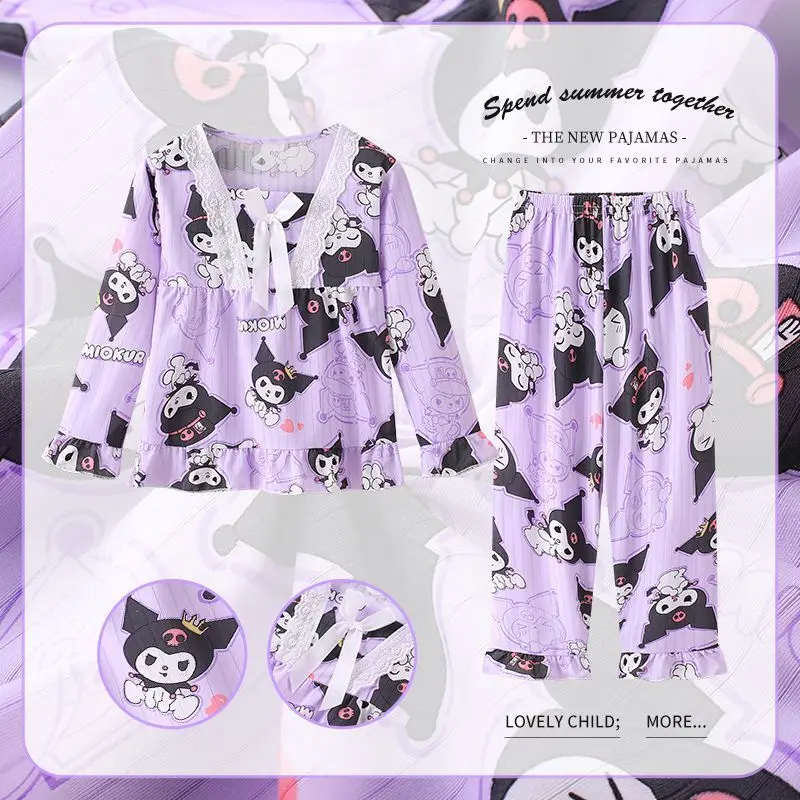 Kawaii Anime Sanrioed Kuromi Cinnamoroll Girl Long Sleeve Princess Pajamas Cartoon Kids Homewear Spring Summer Set Casual Cute
Kawaii Anime Sanrioed Kuromi Cinnamoroll Girl Long Sleeve Princess Pajamas Cartoon Kids Homewear Spring Summer Set Casual Cute