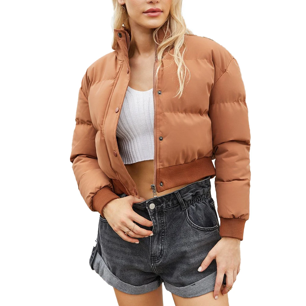 Casual Women Crop Parkas Jacket Thick Warm Padded Coat Quilted Zip Up Solid Color Winter Parka Coats Outwear Tops Woman Clothing
Casual Women Crop Parkas Jacket Thick Warm Padded Coat Quilted Zip Up Solid Color Winter Parka Coats Outwear Tops Woman Clothing