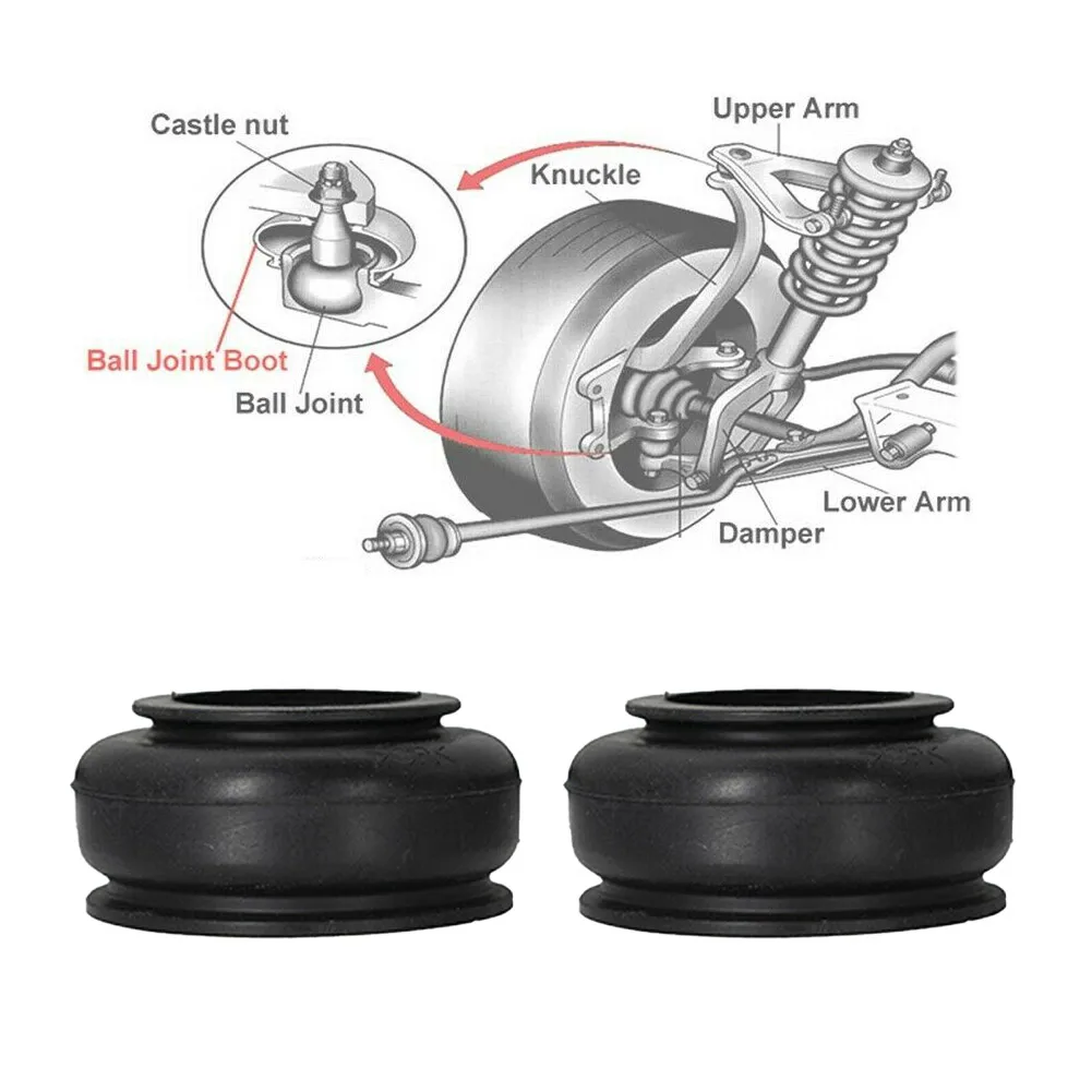 2 Pcs Auto Black HQ Rubber Ball Joint Dust Boots Covers Suspension Replacement Rubber Boot Ball Joints Vehicle Chassis Parts
2 Pcs Auto Black HQ Rubber Ball Joint Dust Boots Covers Suspension Replacement Rubber Boot Ball Joints Vehicle Chassis Parts