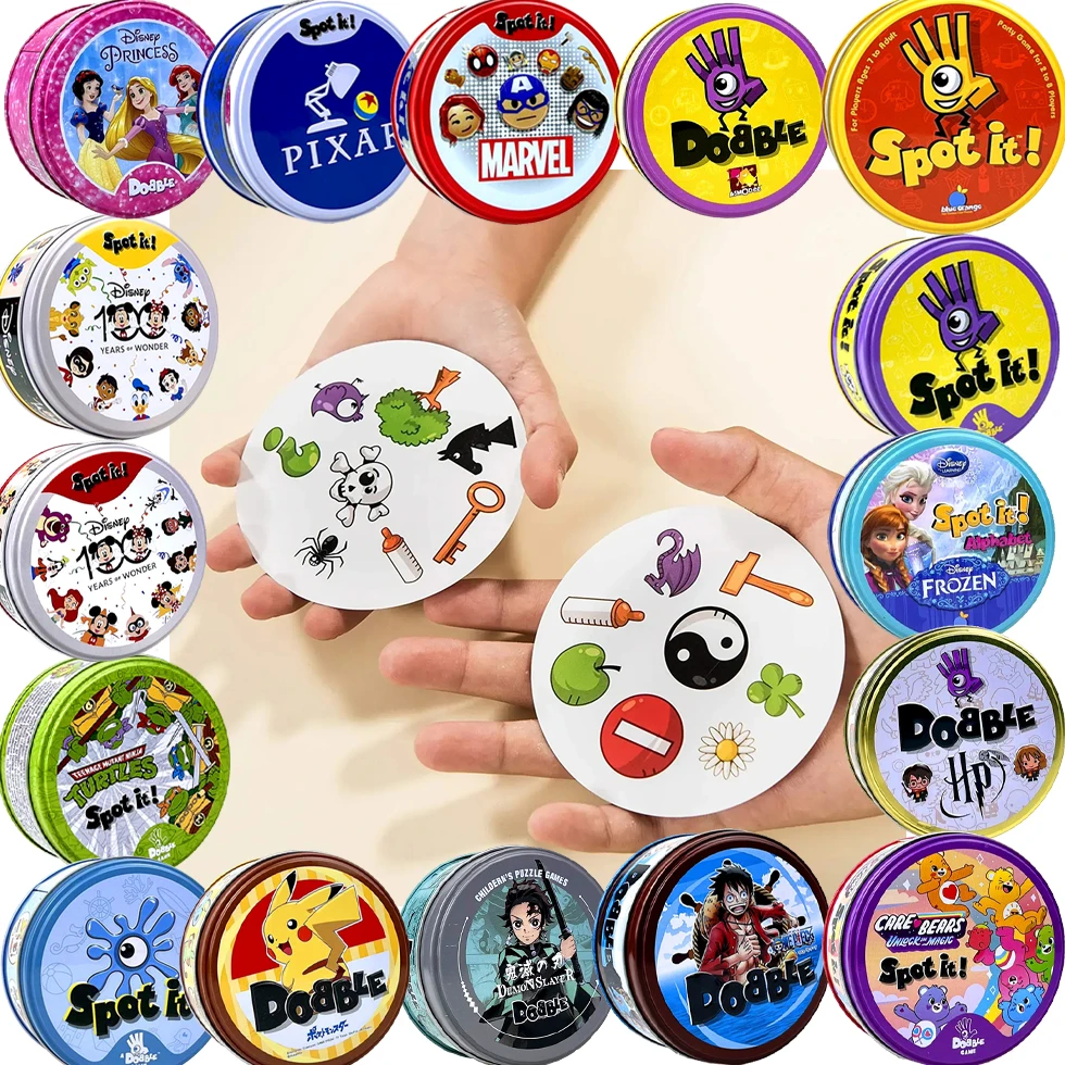 Double juego Cards Spot It HP Dobble Card Game Party Board Holidays Sports Cartoon Animals Alphabet Kids Educational Toy Gifts
Double juego Cards Spot It HP Dobble Card Game Party Board Holidays Sports Cartoon Animals Alphabet Kids Educational Toy Gifts