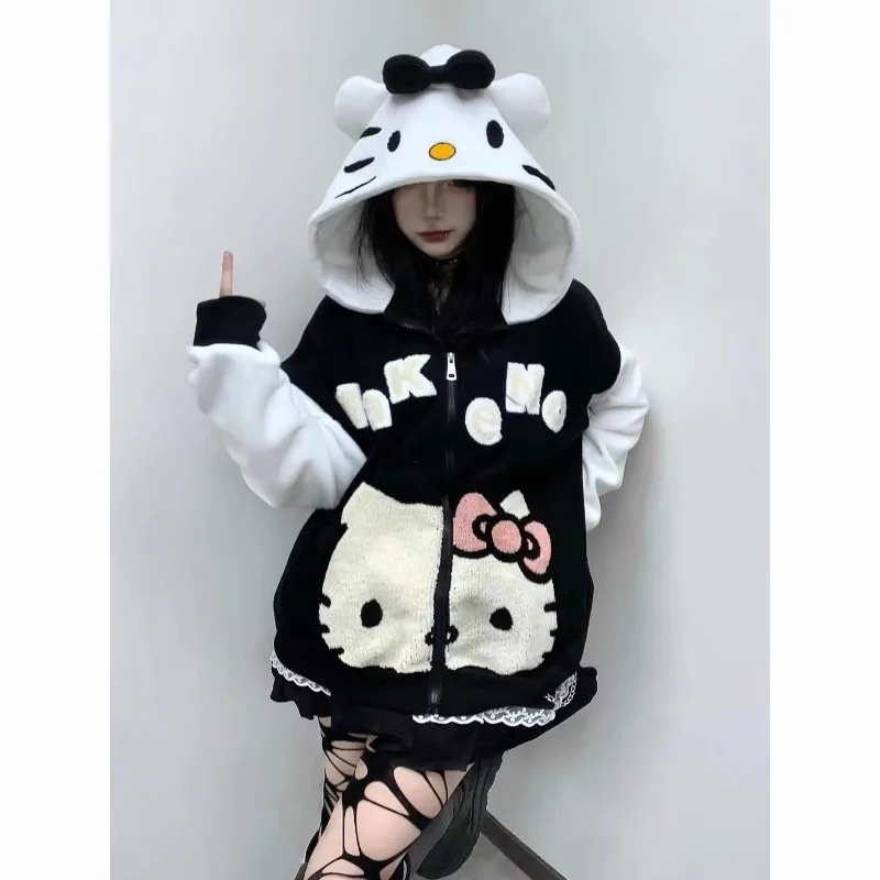Kawaii Sanrio Anime Hello Kitty Dacron Hoodies Overcoat Cute Cartoon Sweet Cool Thickening Loose Lovely Comfortable for Girls
Kawaii Sanrio Anime Hello Kitty Dacron Hoodies Overcoat Cute Cartoon Sweet Cool Thickening Loose Lovely Comfortable for Girls