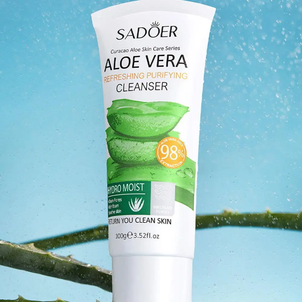 

Aloe Vera Refreshing Purifying Cleanser Refreshing Moisturizing Foaming Cleanser 100g