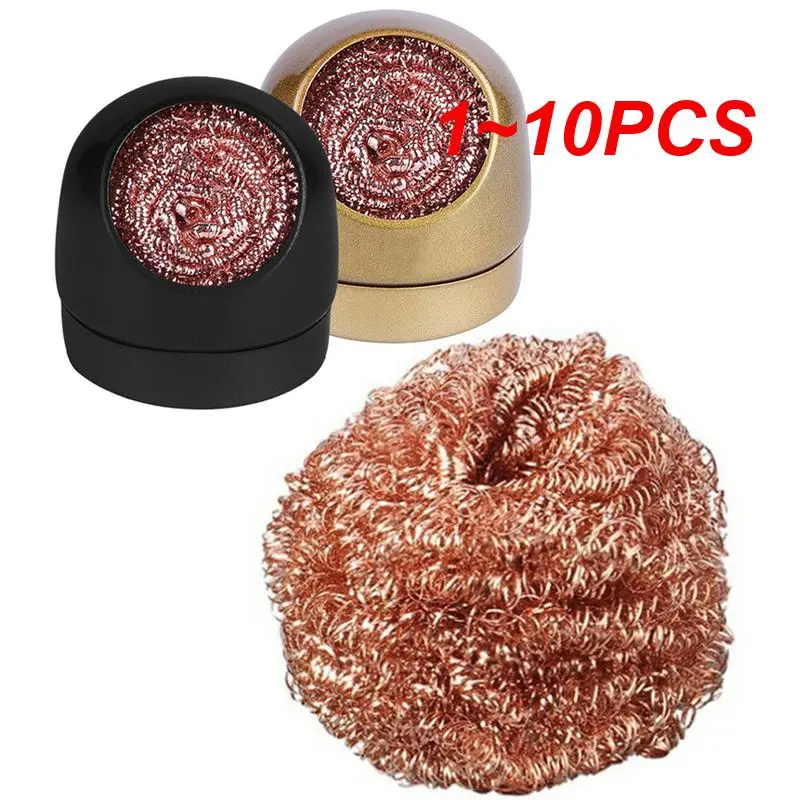 

1~10PCS Cleaning Ball Desoldering Soldering Iron Mesh Filter Cleaning Nozzle Tip Copper Wire Cleaner Ball Metal Dross Box Clean