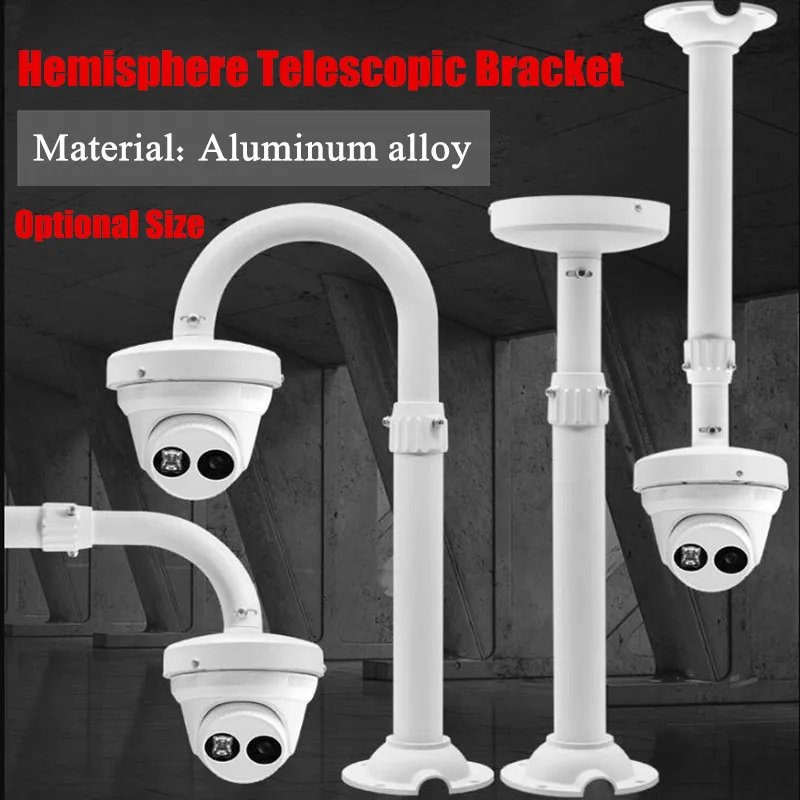 

Aluminum Dome Camera Telescopic Bracket for Hikvision Dahua Hemispherical Panoramic Camera Wall Mounted Lifting Extension Rod