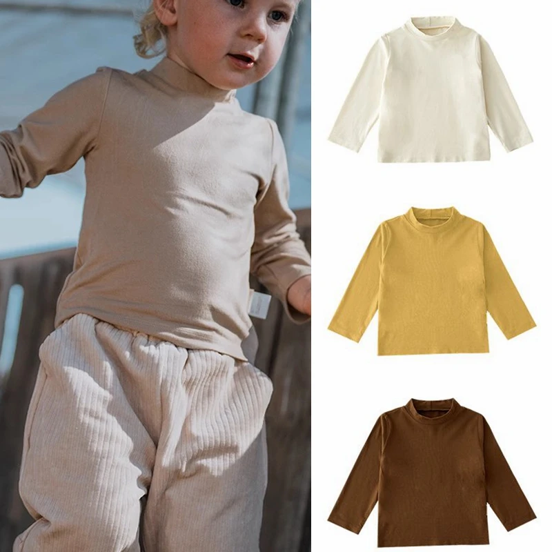Infant Cotton Tee Shirts Solid Turtleneck Long Sleeves Bottoming Shirts Basic Baby Kids Boys Girls T-shirts Spring Autumn
Infant Cotton Tee Shirts Solid Turtleneck Long Sleeves Bottoming Shirts Basic Baby Kids Boys Girls T-shirts Spring Autumn