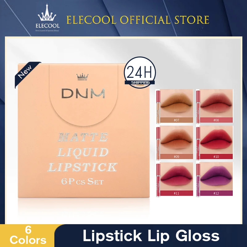 

set Velvet Matte Lip Glaze Set Waterproof Lasting Liquid Lipstick Moisturizing Not Easy To Fade Lip Gloss Cosmetic TSLM2