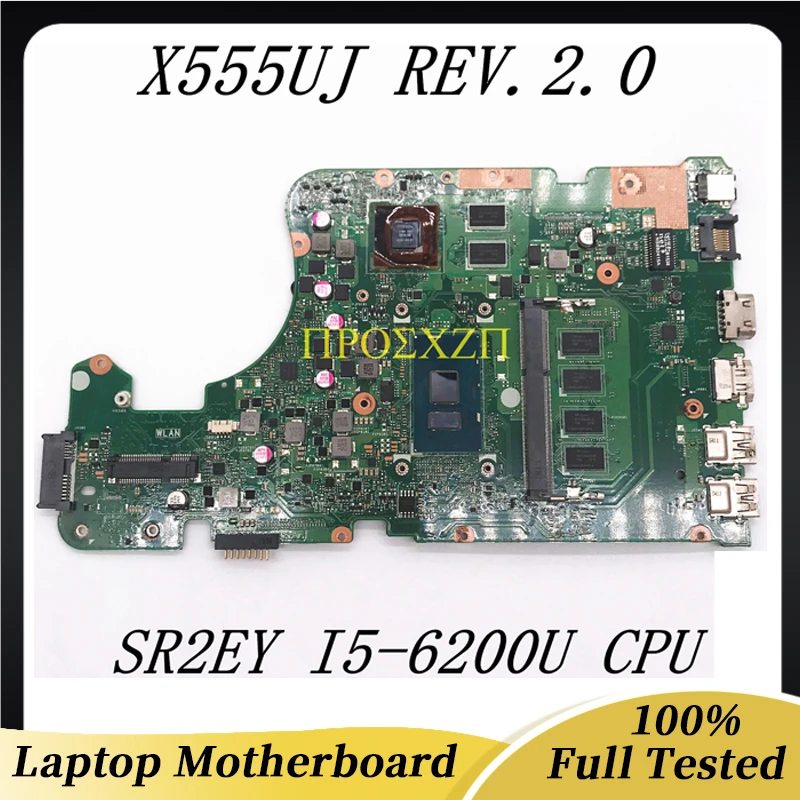 High Quality For ASUS A555U K555U V555U X555U X555UQ X555UJ REV.2.0 Laptop Motherboard SR2EY I5-6200U CPU 100% Full Working Well
High Quality For ASUS A555U K555U V555U X555U X555UQ X555UJ REV.2.0 Laptop Motherboard SR2EY I5-6200U CPU 100% Full Working Well