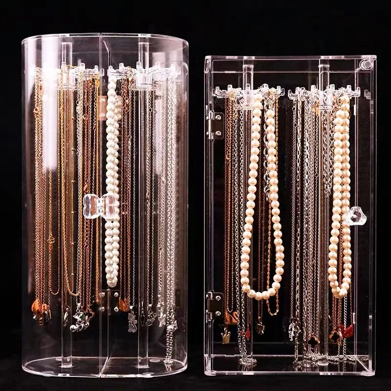 Necklace Bracelet Desktop Storage Box Transparent Rack Jewelry Storage Box Dustproof Necklace Display Shelf Size 16 * 8.5 * 32cm
Necklace Bracelet Desktop Storage Box Transparent Rack Jewelry Storage Box Dustproof Necklace Display Shelf Size 16 * 8.5 * 32cm