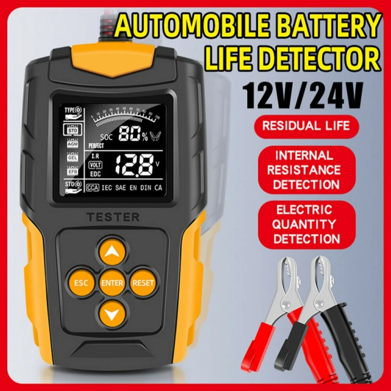 12V 24V Car Battery Tester LCD Battery Analyzer Test Tool Digital Analyzer Tester for Car Truck Motorcycle SUV Boat and More
12V 24V Car Battery Tester LCD Battery Analyzer Test Tool Digital Analyzer Tester for Car Truck Motorcycle SUV Boat and More