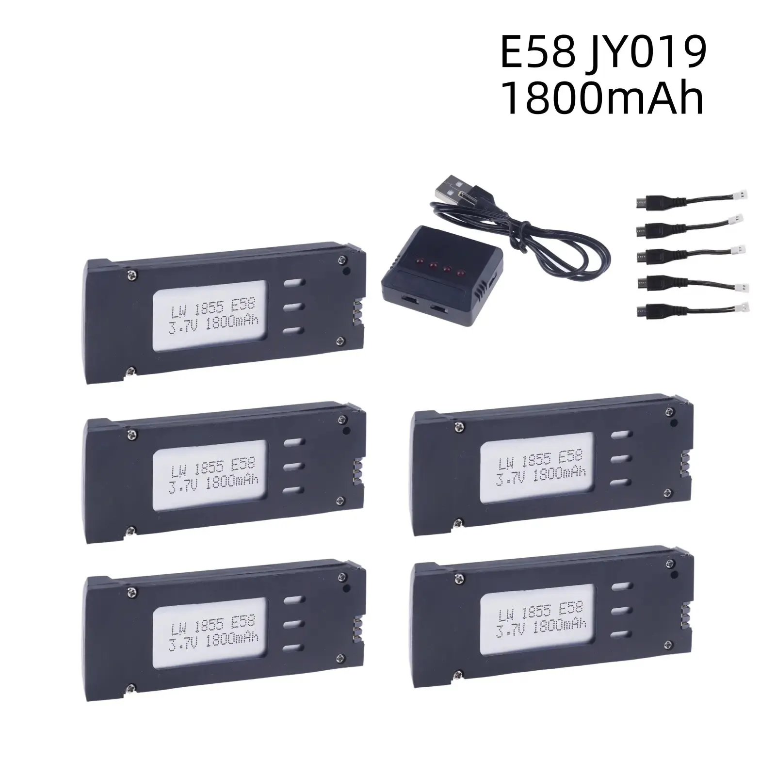 3.7V 1800mAh Lithium Battery Compatible with E58 S168 JY019 S168 Quadcopter Spare Parts
3.7V 1800mAh Lithium Battery Compatible with E58 S168 JY019 S168 Quadcopter Spare Parts