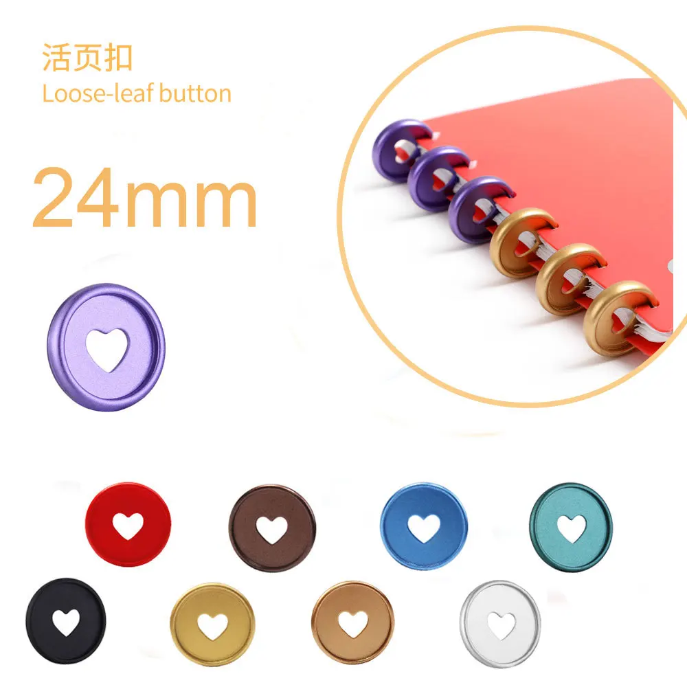 

24mm 12pcs Loose-leaf Discs Mushroom Hole Notebook Ring Binder Book Binding Hole Planner Ring Binder Notebook Discs Ring Binder