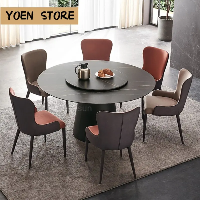 Modern Round Kitchen Table With Turntable Indoor Home Furniture Nordic Simple Small Apartment Black Dining Table Set 6 Chairs
Modern Round Kitchen Table With Turntable Indoor Home Furniture Nordic Simple Small Apartment Black Dining Table Set 6 Chairs