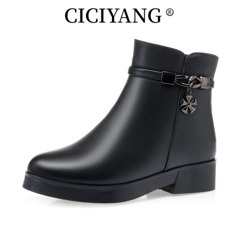 CICIYANG Women Winter Boots Large Size New Natural Wool Warm Women Snow Boots Mid-heel Marton Genuine Leather Women Short Boots
CICIYANG Women Winter Boots Large Size New Natural Wool Warm Women Snow Boots Mid-heel Marton Genuine Leather Women Short Boots
