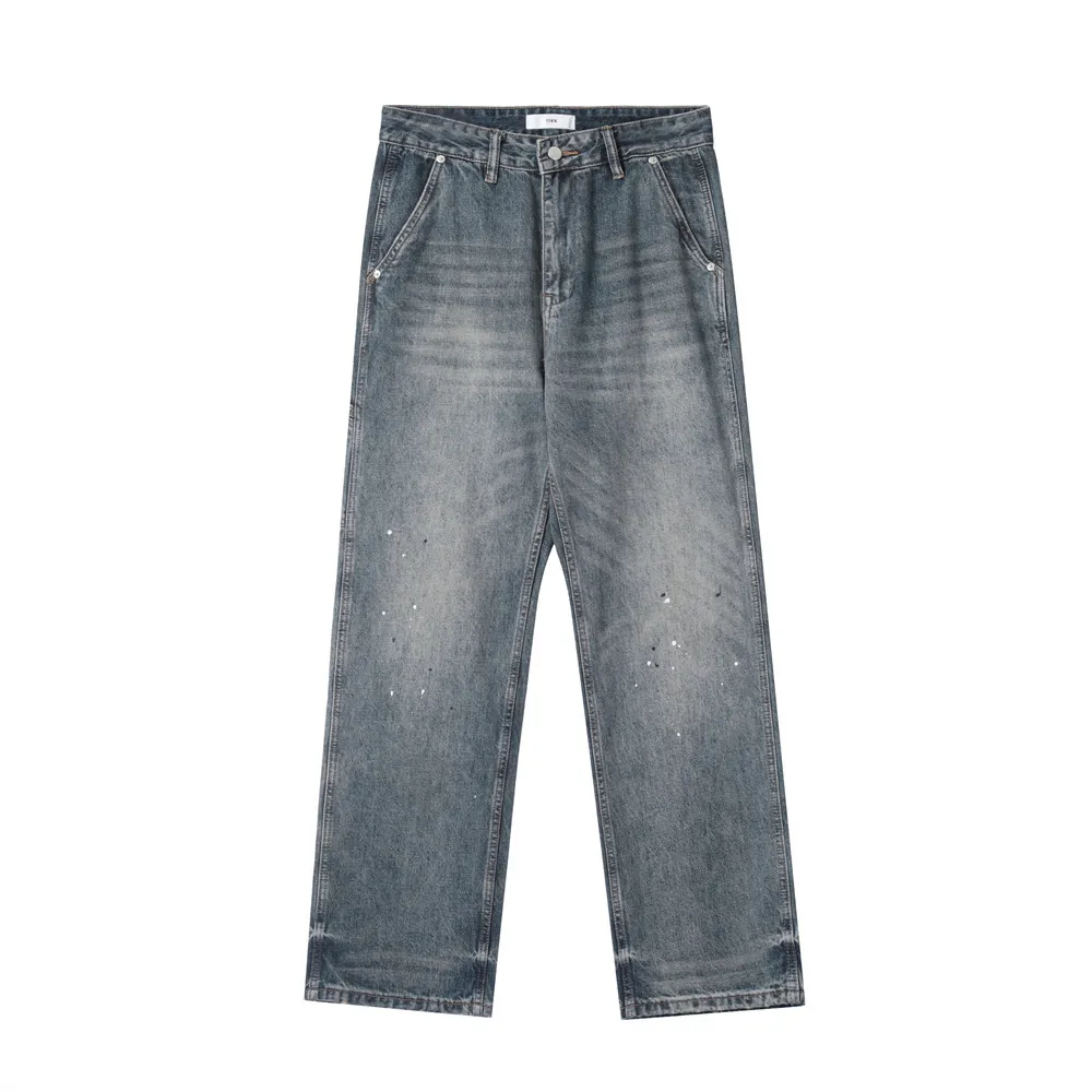 Splashed Ink Spray Paint Men Denim Blue Straight Jeans High Street Loose Washed Wide Leg Trouser Hip Hop 90s Vintage Baggy Pants
Splashed Ink Spray Paint Men Denim Blue Straight Jeans High Street Loose Washed Wide Leg Trouser Hip Hop 90s Vintage Baggy Pants