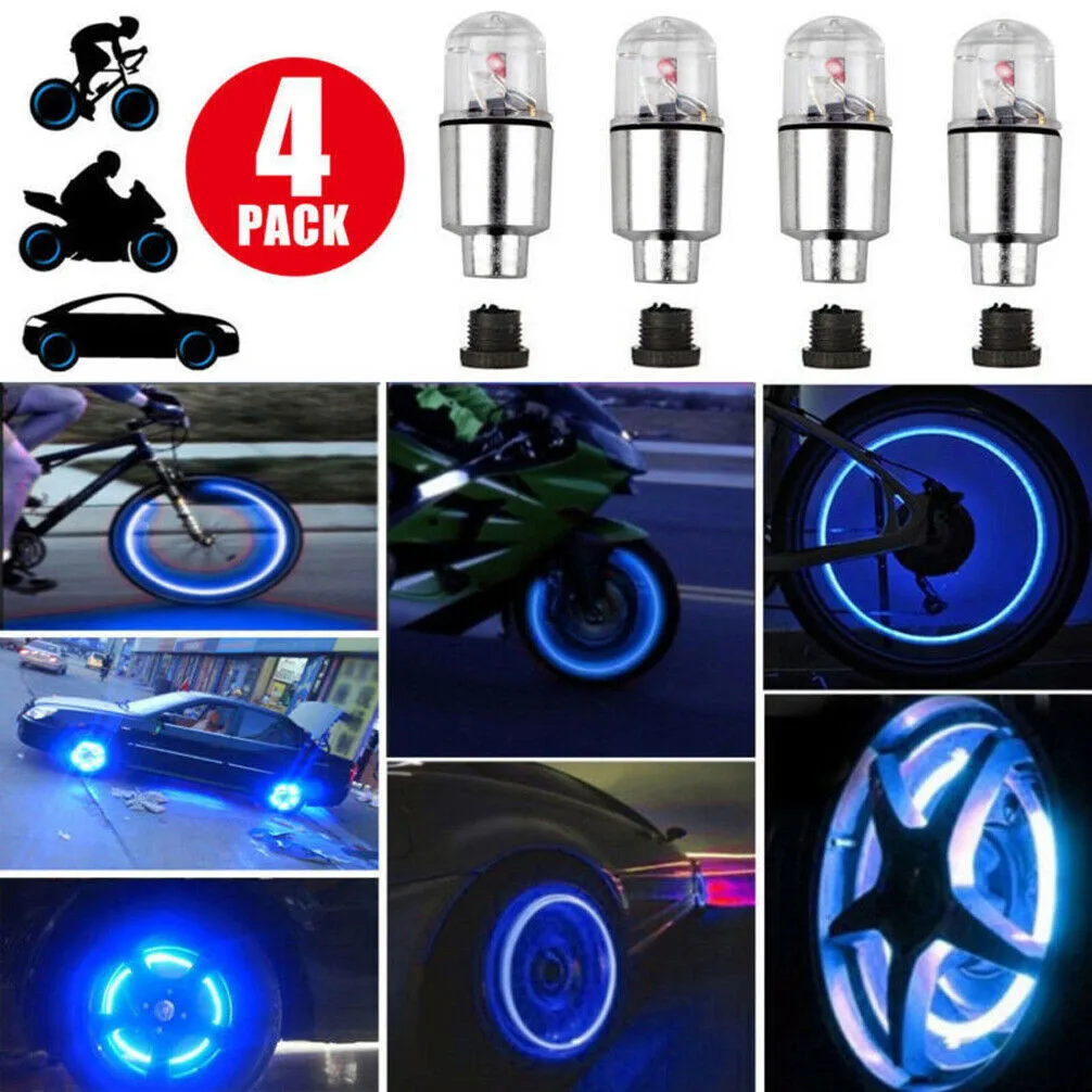 4x Car Wheel Lights Cap Auto Wheel Tire Tyre Air Valve Stem LED Lights Cap Cover Accessories For Bike Car Motor
4x Car Wheel Lights Cap Auto Wheel Tire Tyre Air Valve Stem LED Lights Cap Cover Accessories For Bike Car Motor