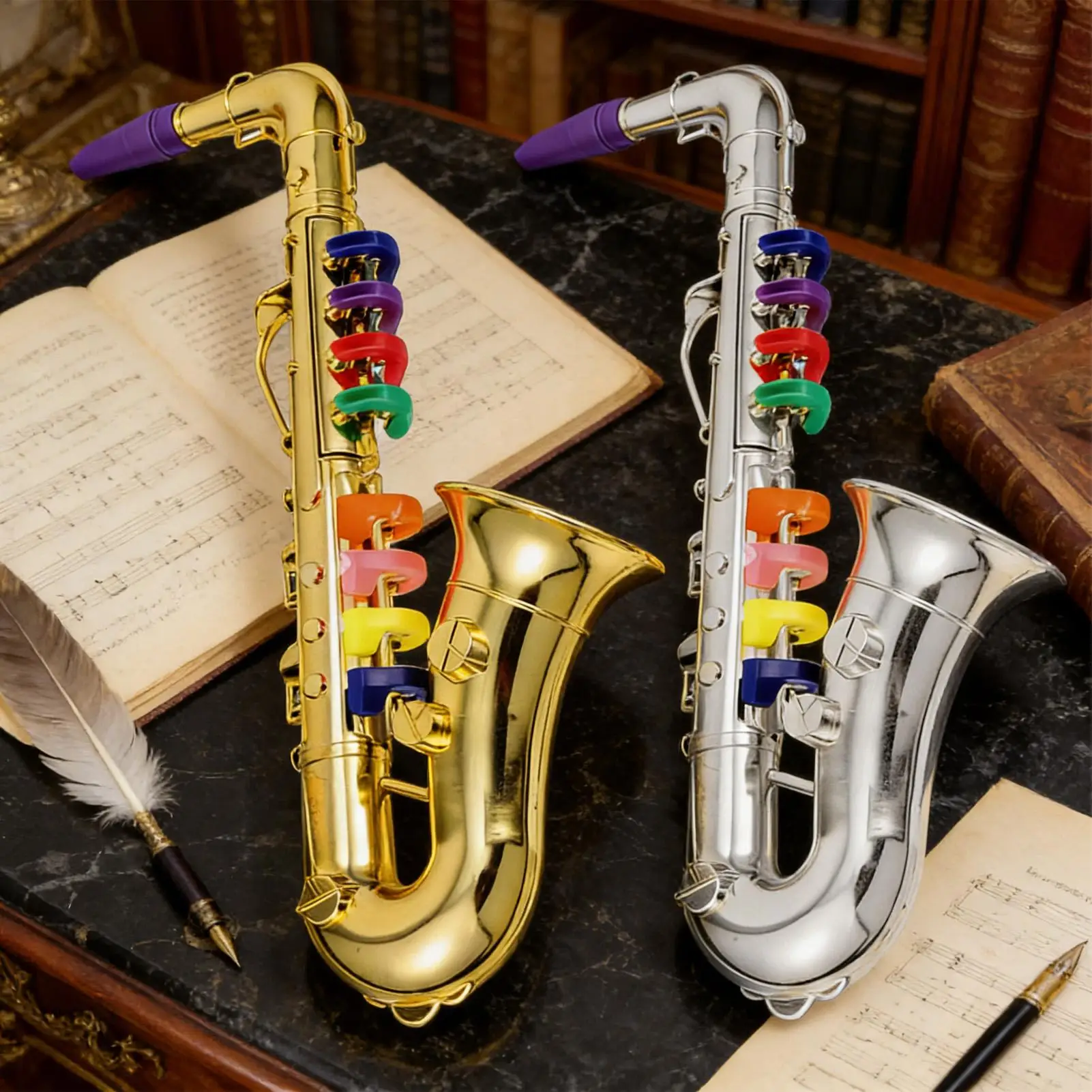 Kids Toy Saxophone Playable Musical Instrument Educational Lightweight Sax For Beginners, Party Birthday School Performance Kids Toy Saxophone Playable Musical Instrument Educational Lightweight Sax For Beginners, Party Birthday School Performance