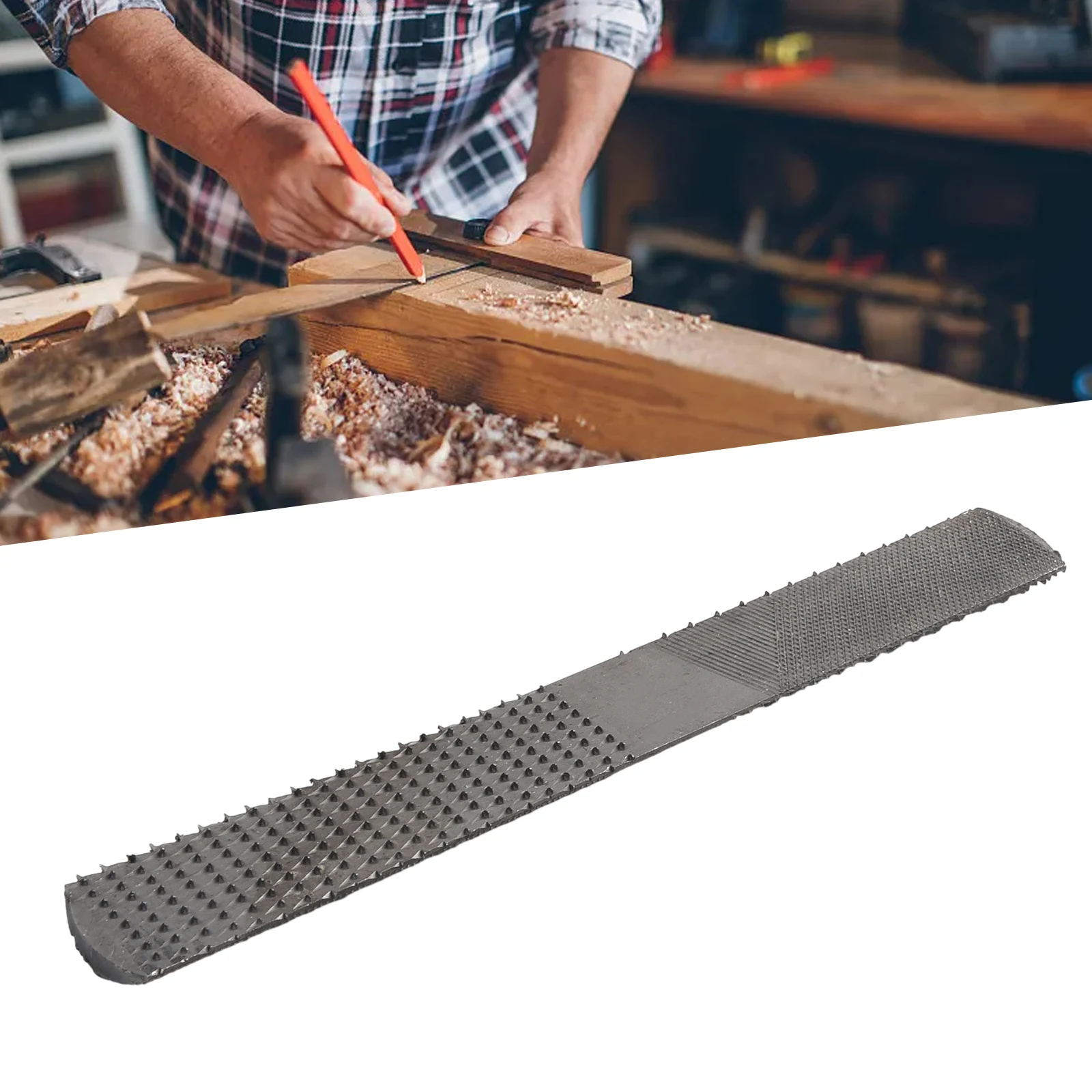 4 In 1 Woodworking File Carbon Steel Rasp File One-Side Flat Shaping Files 8Inch Half Round Grinding Hand Tool
4 In 1 Woodworking File Carbon Steel Rasp File One-Side Flat Shaping Files 8Inch Half Round Grinding Hand Tool