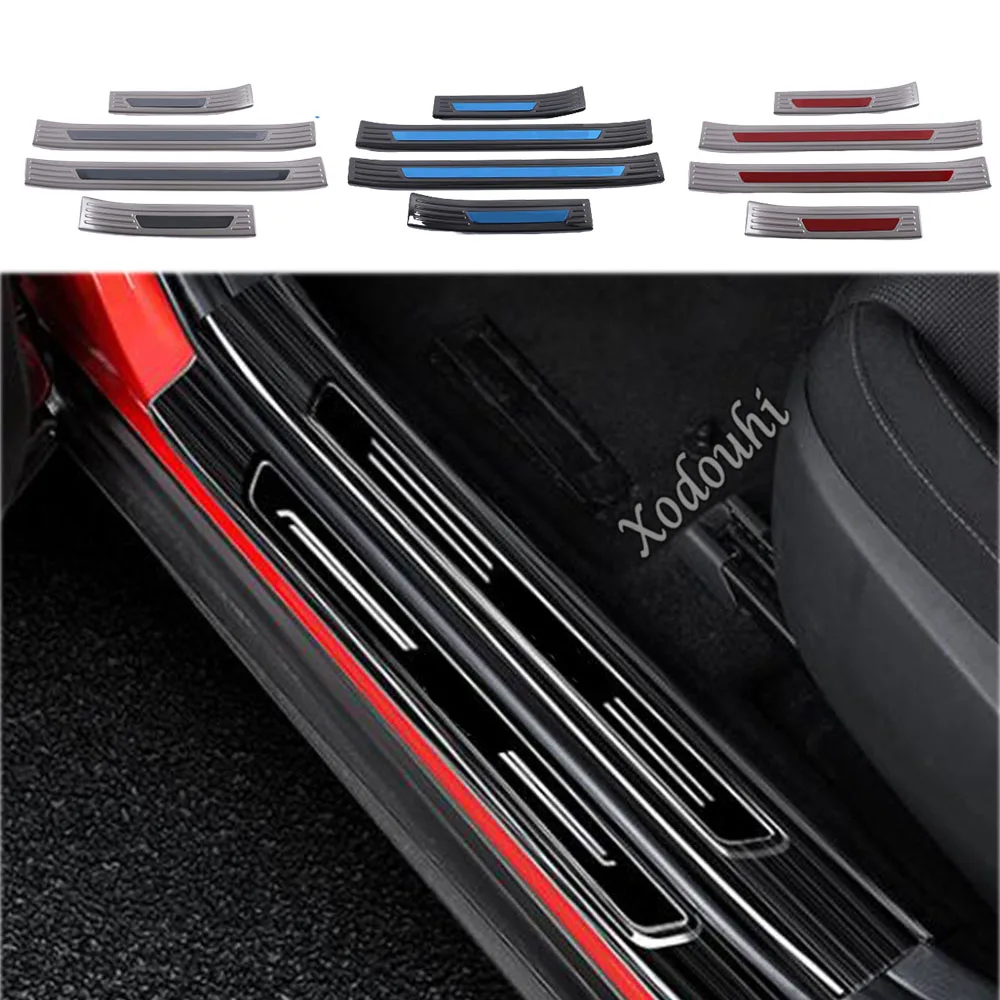 

Car Body Stainless Steel Pedal Door Sill Scuff Plate Inner Threshold Bumper Parts 4PCs For Mazda CX-30 CX30 2020 2021 2022 2023