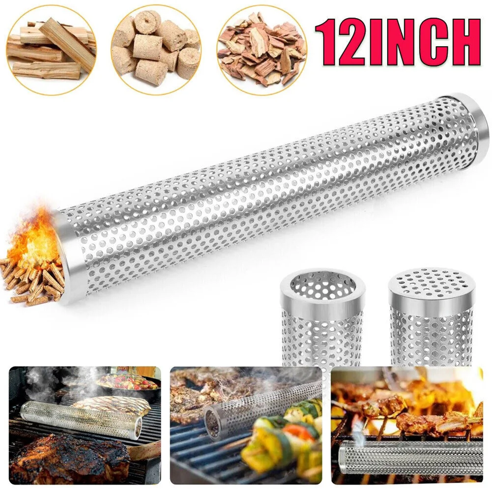 12Inch Stainless Steel BBQ Grill Tube Smoking Tube For Wood Pellet Pipe Smoking Meat For Hot Smoking Steaks Chicken Pork
12Inch Stainless Steel BBQ Grill Tube Smoking Tube For Wood Pellet Pipe Smoking Meat For Hot Smoking Steaks Chicken Pork