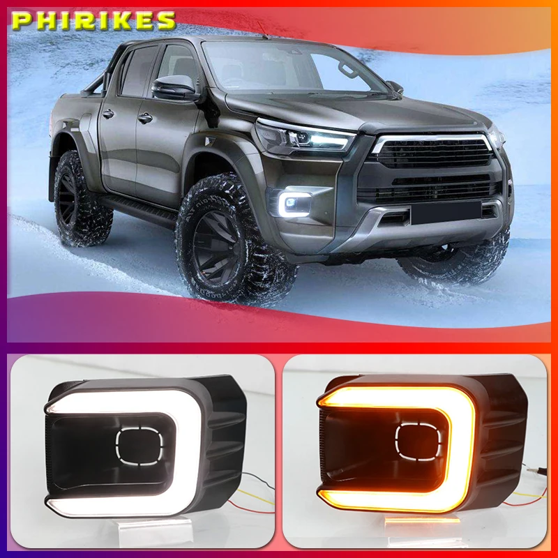 Дневные ходовые огни, 12 В светодиодный Светодиодные ДХО для Toyota Hilux Revo 2020 2021, водонепроницаемые, желтые, указатели поворота, противотуманные фары для бампера
Дневные ходовые огни, 12 В светодиодный Светодиодные ДХО для Toyota Hilux Revo 2020 2021, водонепроницаемые, желтые, указатели поворота, противотуманные фары для бампера