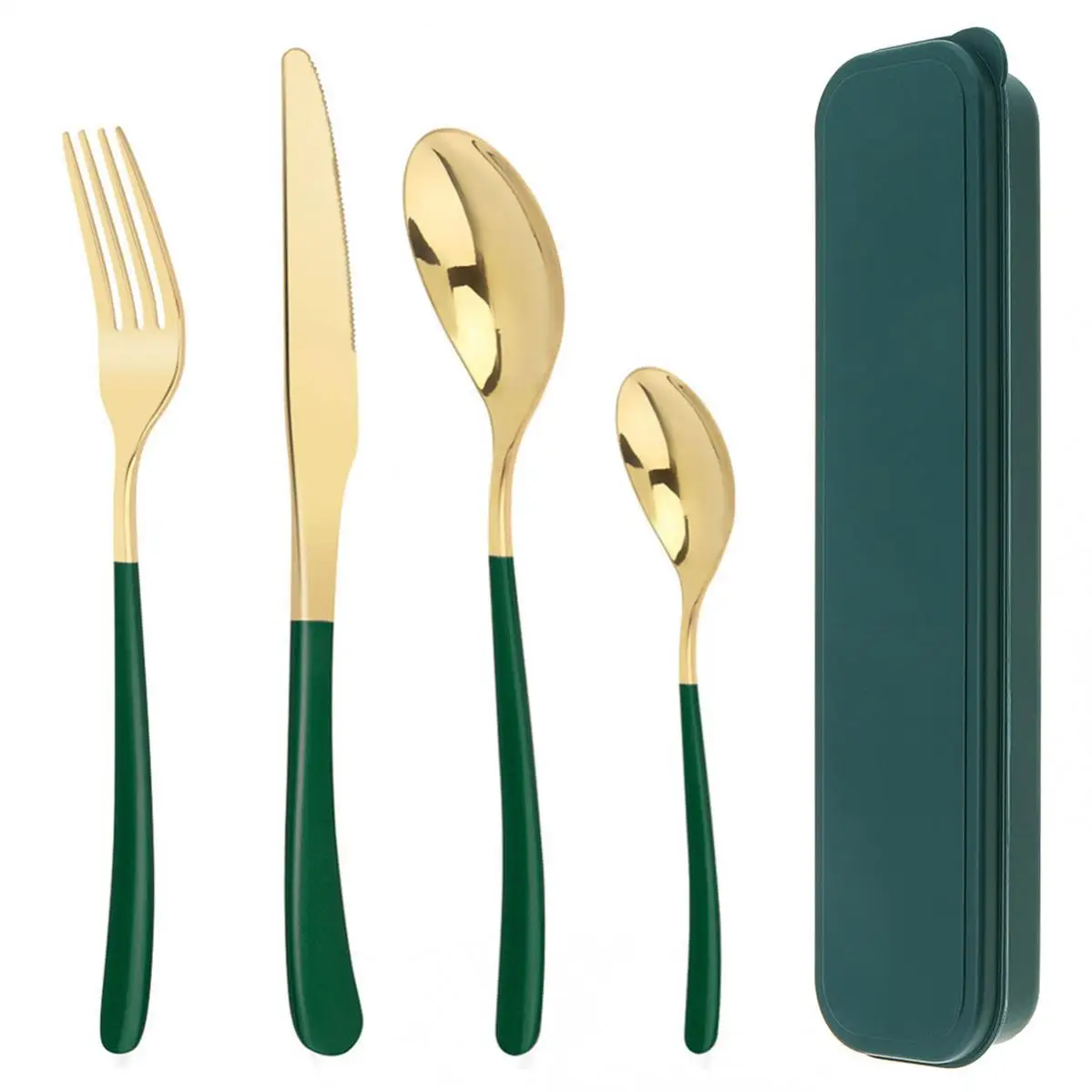 Портативная темно-зеленая столовая посуда из нержавеющей стали со стандартным дизайном для дома, ежедневного буфета, столовой, кемпинга
Портативная темно-зеленая столовая посуда из нержавеющей стали со стандартным дизайном для дома, ежедневного буфета, столовой, кемпинга