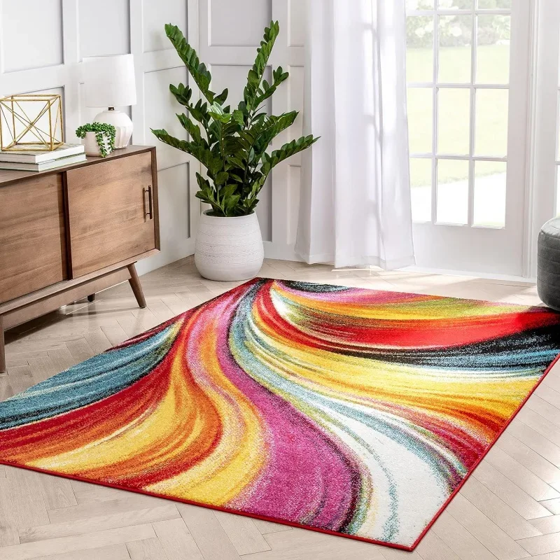 

Well Woven Viva Pleasure Modern Abstract Multi Bright Area Rug 7'10" x 9'10"