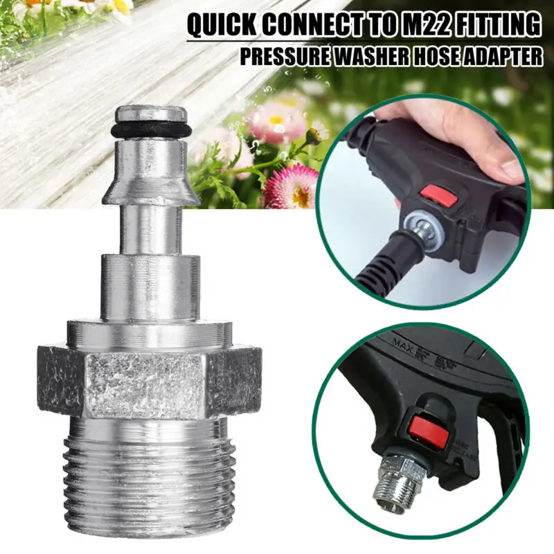Quick Release Pressure Washer Tool Hose Fitting To M14/M22 Adapter For Lavor M14 ,M14 Flat ,M22Nose Adapter Wear-resistant 2024
Quick Release Pressure Washer Tool Hose Fitting To M14/M22 Adapter For Lavor M14 ,M14 Flat ,M22Nose Adapter Wear-resistant 2024