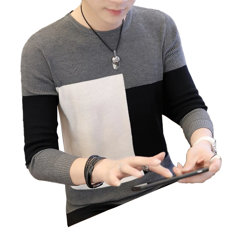 Round Neck Slim Fit Sweater for Men Casual Design with Stitching Highlights Pullover Style that Pairs Well with Most Outfits
Round Neck Slim Fit Sweater for Men Casual Design with Stitching Highlights Pullover Style that Pairs Well with Most Outfits