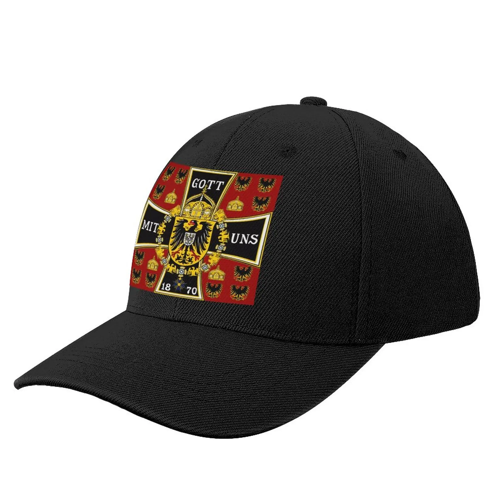 

Prussian Battle Flag of 1870 on red Baseball Cap Anime Beach Outing Designer Hat Boy Child Hat Women's