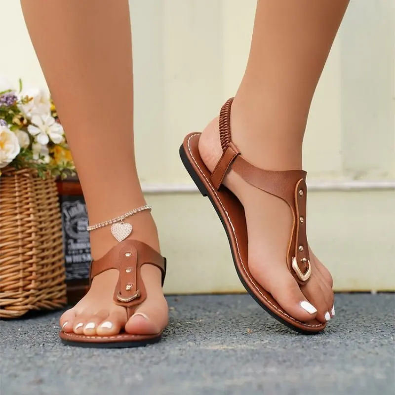 

Shoes for Women Basic Women's Sandals Summer Beach Flip-flop Sandals Casual Flats Shoes Fashion Gladiator Sandals Plus Size 43