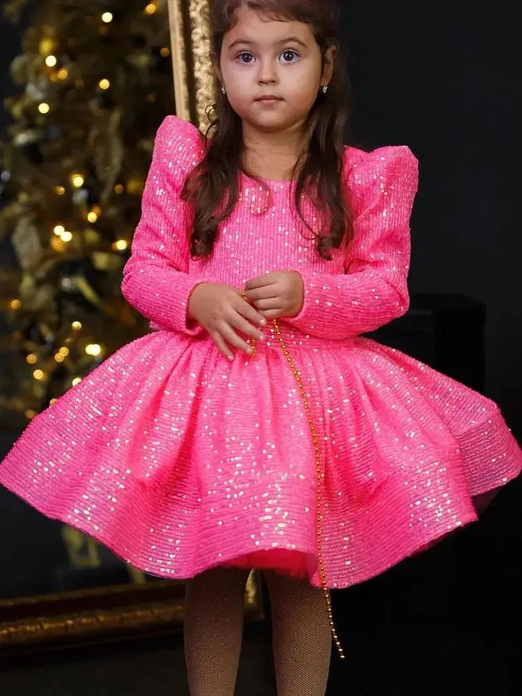 Luxurious Sequins Child Birthday Party Dress Sparkly Girl Wedding Dress Puff Flower Girl Dress Cute Baby Dress First Infant Gown
Luxurious Sequins Child Birthday Party Dress Sparkly Girl Wedding Dress Puff Flower Girl Dress Cute Baby Dress First Infant Gown